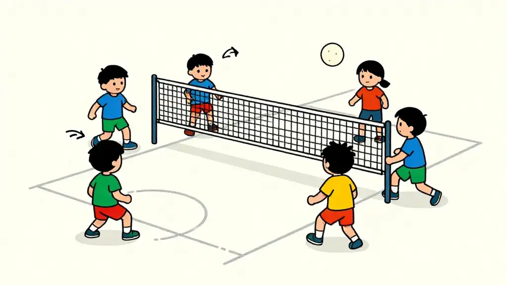 Illustration du jeu « Sepak Takraw (simplifié) »