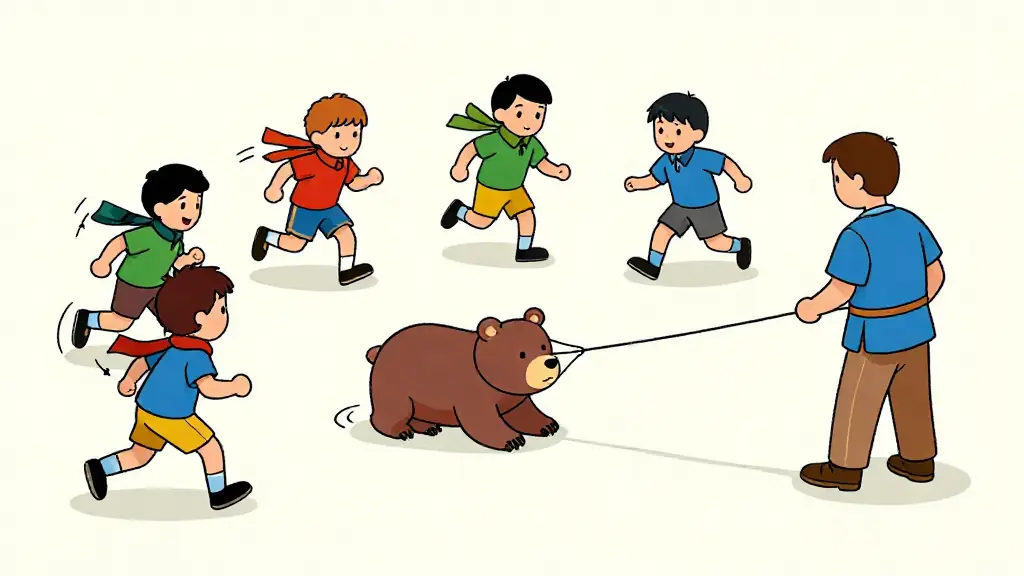Illustration du jeu « L'ours et son gardien »