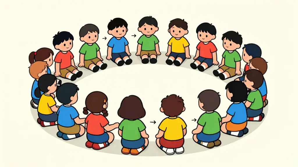 Illustration du jeu « Assis sans chaise »